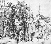 Albrecht Durer Five Lansquenets and an Oriental on Horseback France oil painting artist